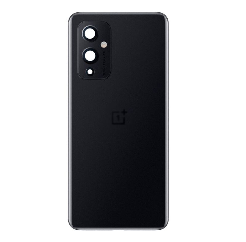 Задняя крышка для OnePlus 9 чeрная (Astral black) со стеклом камеры