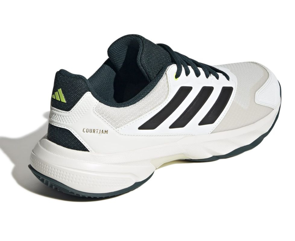 Теннисные кроссовки Adidas CourtJam Control 3 M Clay - off white/silver metallic/aurora ivy