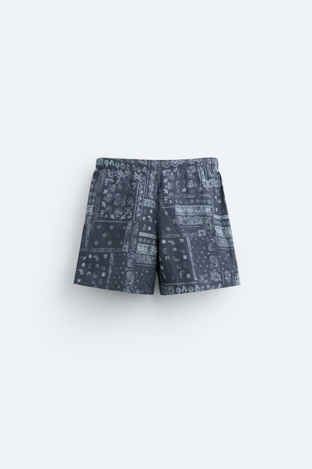 ZARA ПЛАВКИ С ПРИНТОМ ПЕЙСЛИ, СИНИЙ / СЕРЫЙ