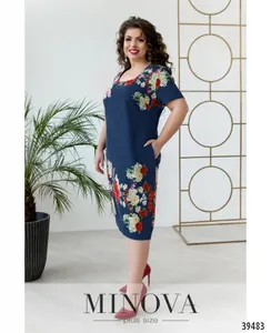 Платье 423Б-джинс Minova