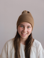 Шапка вязаная-резинка деми (Бежевый) КЭП