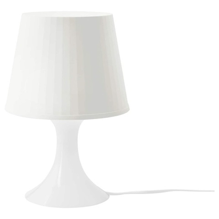 IKEA LAMPAN  (ИКЕА ЛАМПАН)  -  Настольная лампа, белая, 29 см
