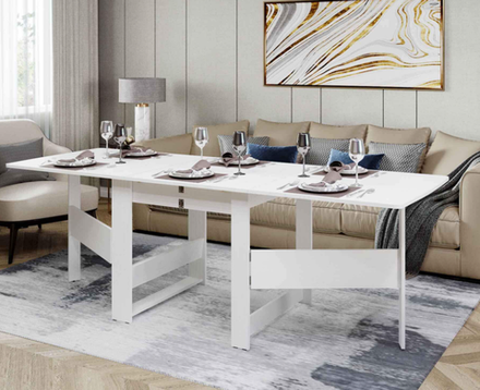 Колибри-12.2 (DaVita) Стол-книжка (белый шпон)