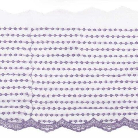 3AR825 Кружево матовое на сетке 18,5см*18,29м (153 лаванда)