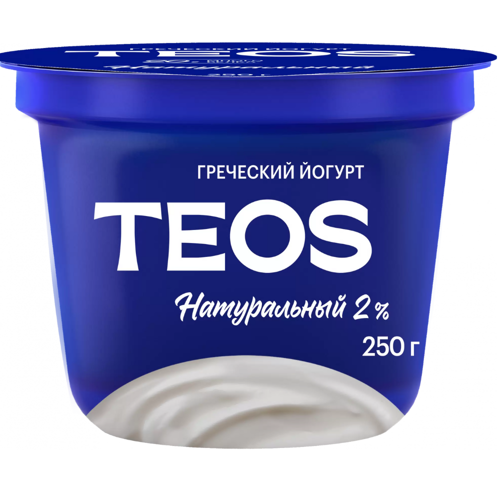Йогурт греческий Teos черника 2% 250 гр