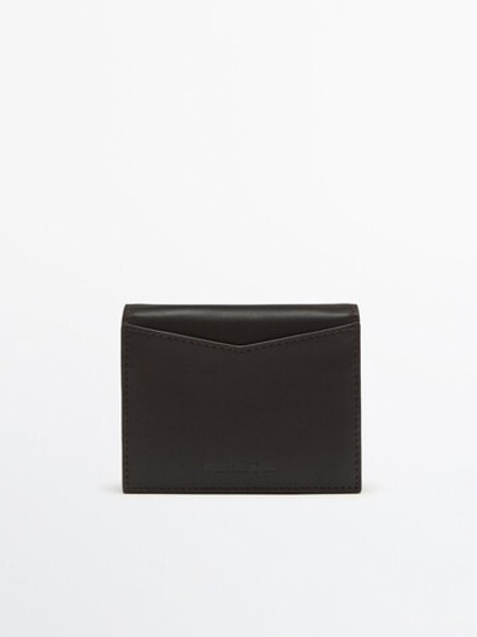 Massimo Dutti Кожаный кошелек, коричневый