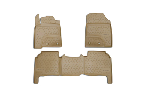 Коврики в салон для LEXUS LX570, 2012- 5 мест, 3 шт. (полиуретан,бежевые) арт.NLC.29.20.212K