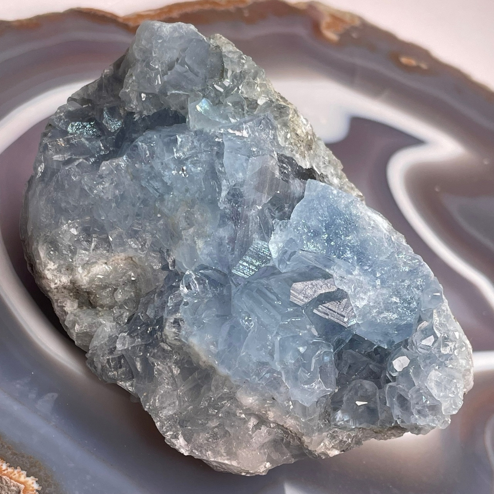 41327 Целестин Друза кристалл необработанный 102мм