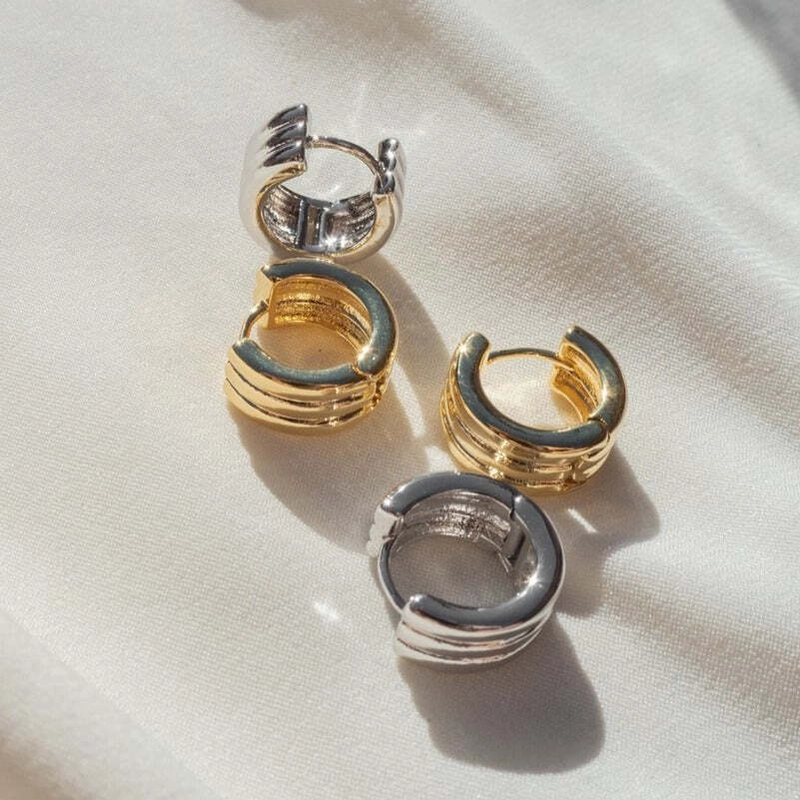 Серьги-кольца Мини Лу – Серебро