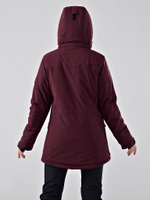 Женская удлиненная демисезонная куртка-парка Azimuth В 123/22923_131 Бордовый