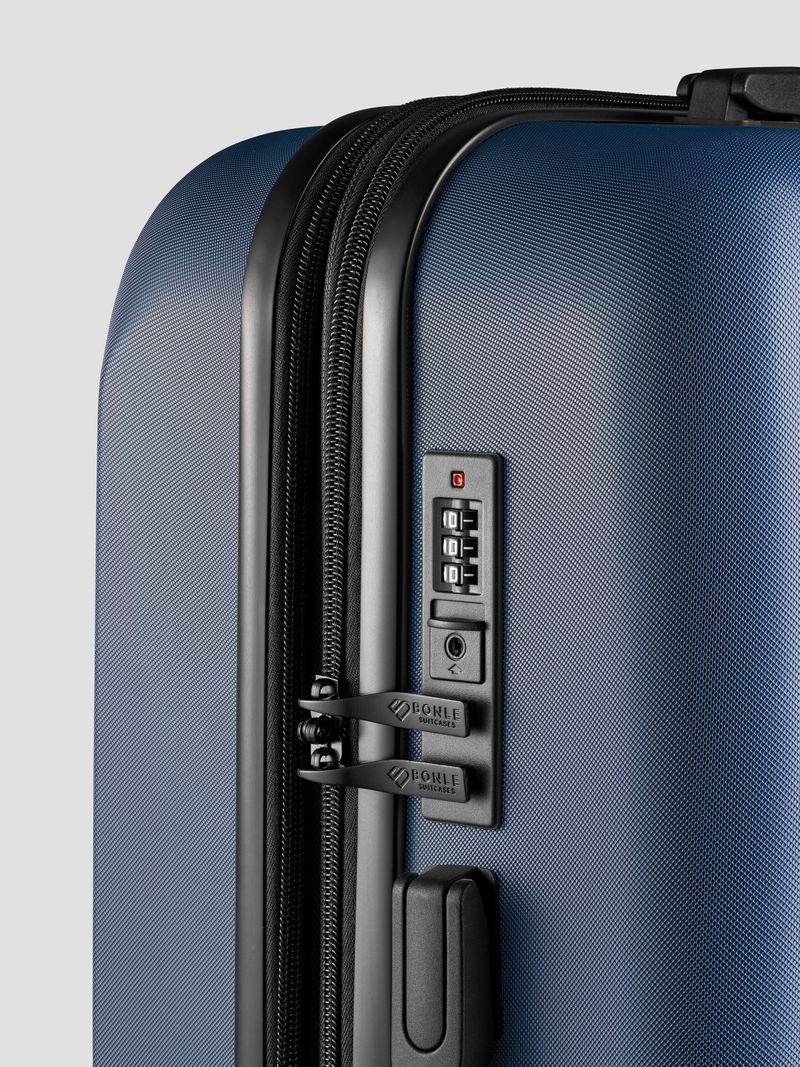 Чемодан Bonle размер L Темно-синий