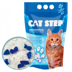CAT STEP Arctic Blue Наполнитель впитывающий силикагелевый