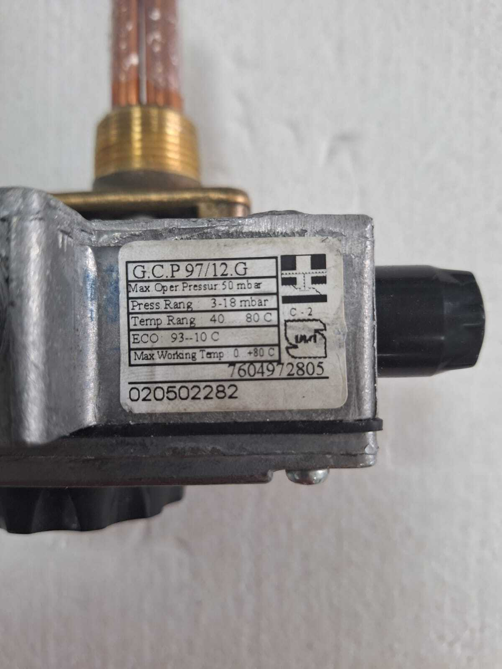 Газовый регулирующий клапан для Imegas с термостатом  20кВт (40-80 гр)