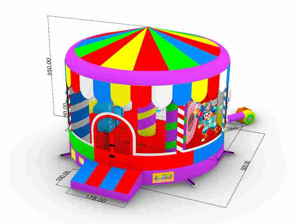 Коммерческий надувной батут «Карамельное Чудо» 5*5*3,5 м