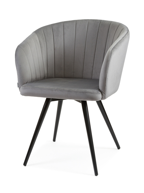 Стул MyFar Фредерик поворотный темно-серый велюр MF1043-1