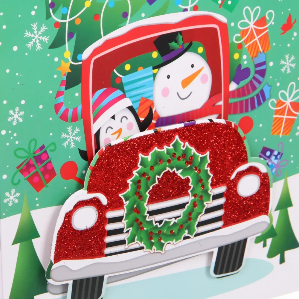 Пакет подарочный «Зимнее путешествие» 18*23*8 см, микс