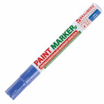 Маркер-краска лаковый (paint marker) 4 мм синий без ксилола (без запаха) алюминий BRAUBERG PROFESSIONAL (12 штук в упаковке)