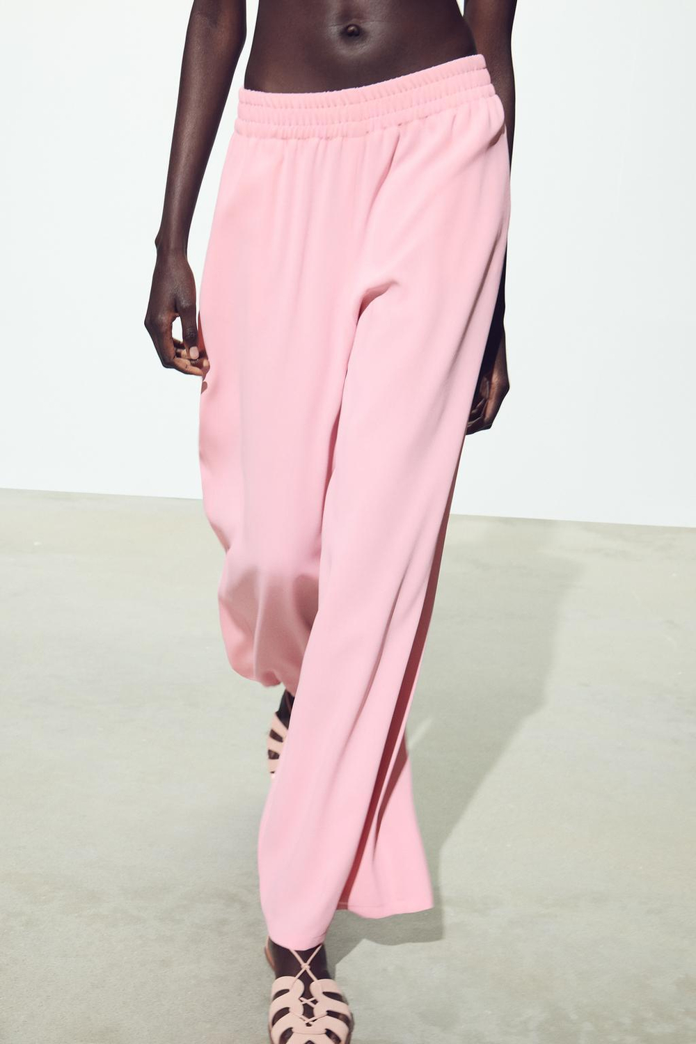 Брюки wide leg из крепа