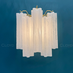 Бра Cloyd ANNO-B W1 / выс. 29 см - латунь светл. - стекло белые облака (арт.20467)