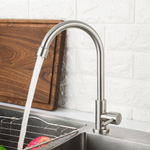 Смеситель для кухни, Frap, с кран-буксой, для одного типа воды, нерж, F41899-6