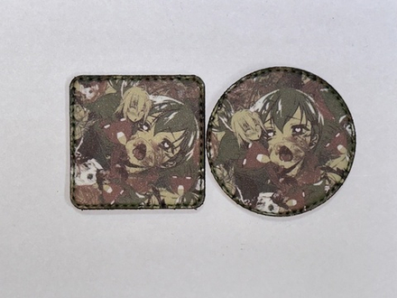 Шеврон Аниме Охегао Квадратный / Круглый (Мультикам) (G)