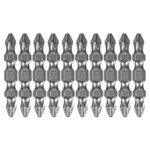 Бита двухсторонняя, PH2-PH2 х 45 мм, сталь S2, 10 шт. Denzel
