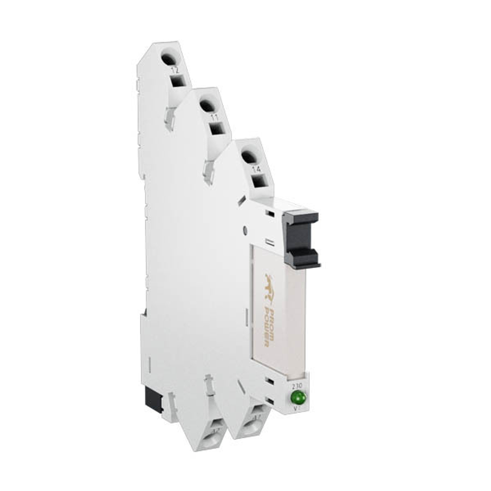 Ультратонкое реле Prompower PG2RV-SR500 AC230 Пружинные клеммы, номинальный ток 6А, управление 220VAC