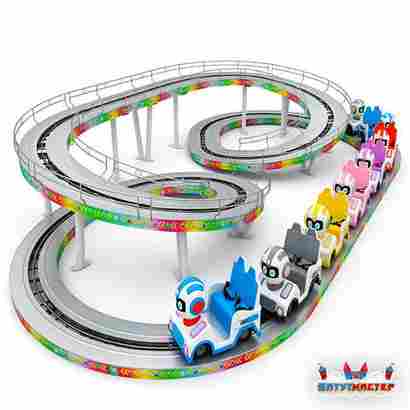 Большая катальная горка «Цветные гонки», 8 кабин 16 мест, 16×8×2,4 м