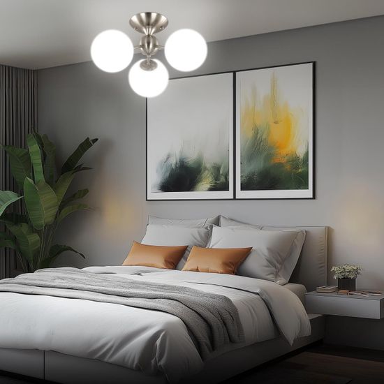 CL102134 Томми Хром Мат.+ Белый Св-к Люстра