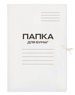 Папка с завязками Workmate А4, 280 г/м2, белая, мелованный картон