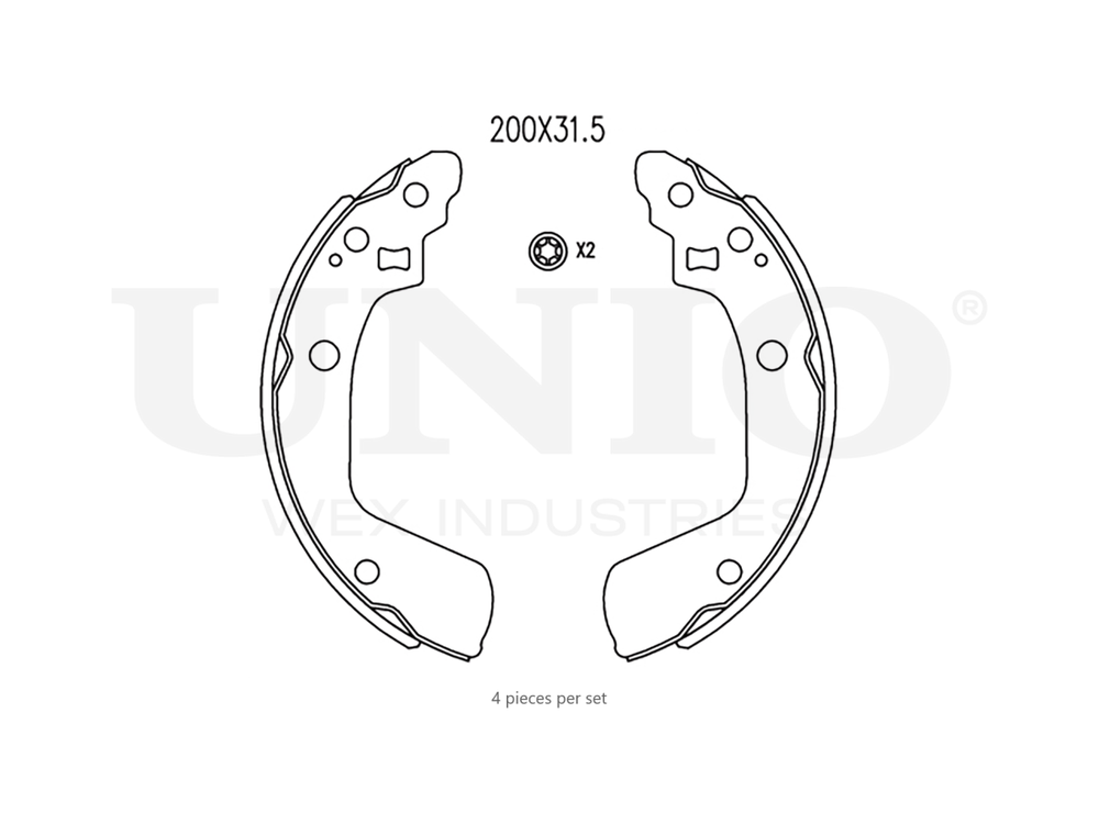 Колодки тормозные бараб. задние UNIO BRP-10043