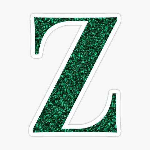 Наклейка Z (изумрудная глиттер)