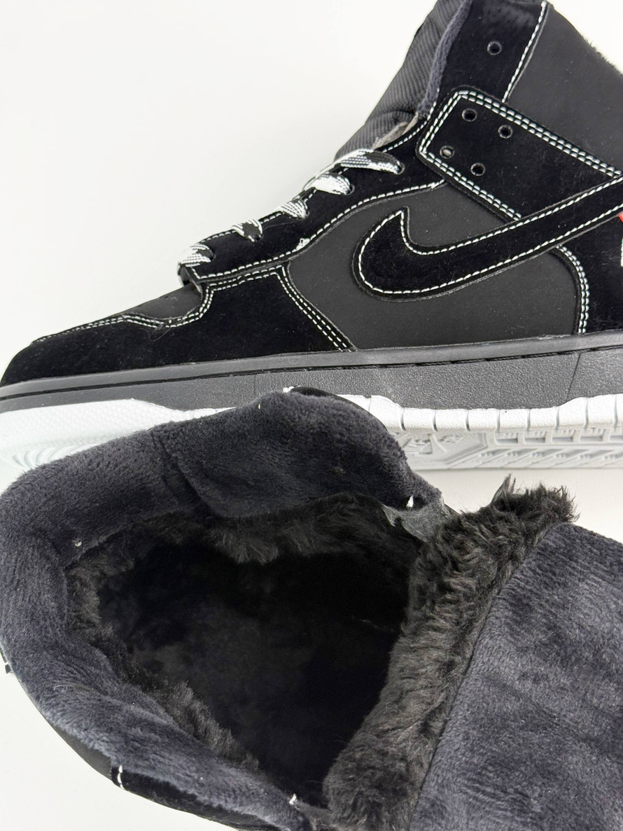 Кроссовки Nike с мехом #B91 (черн.)