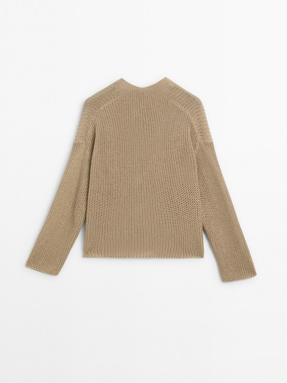 Massimo Dutti Вязаный кардиган, золотистый