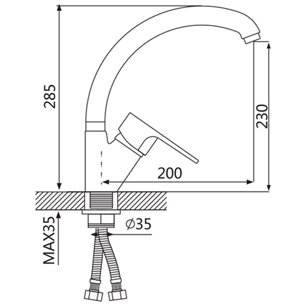 Смеситель для кухни Oute T16 T1613B