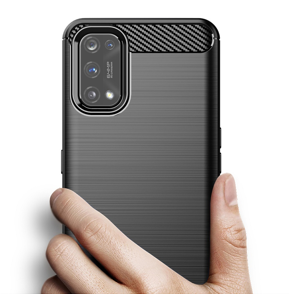 Чехол для OPPO Realme 7 Pro, серии Carbon (карбон дизайн) от Caseport