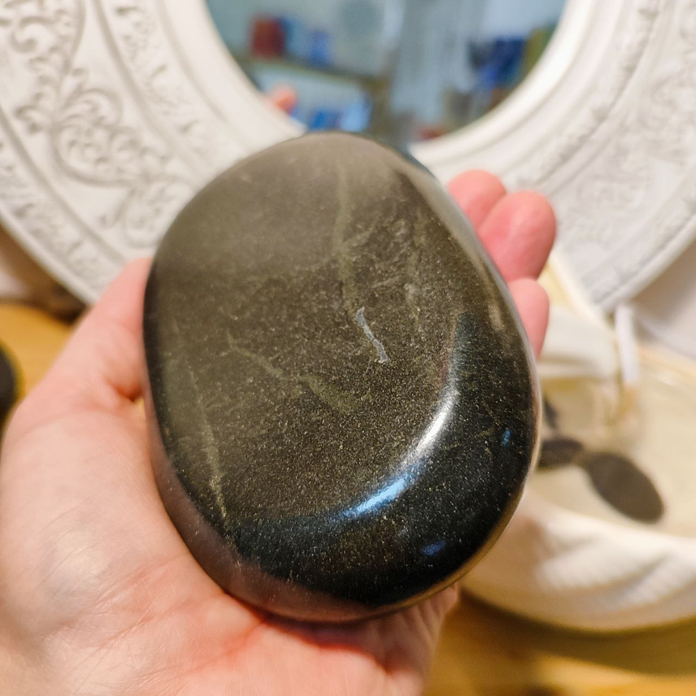 Камень  для стоун терапии базальт 11,5 х 7,5 см., толщина 3 см.