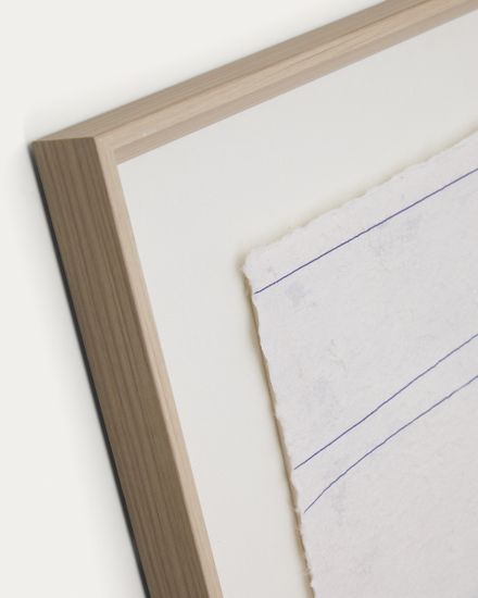 Durkan Абстрактная картина на переработанной бумаге белая 50 x 70 см