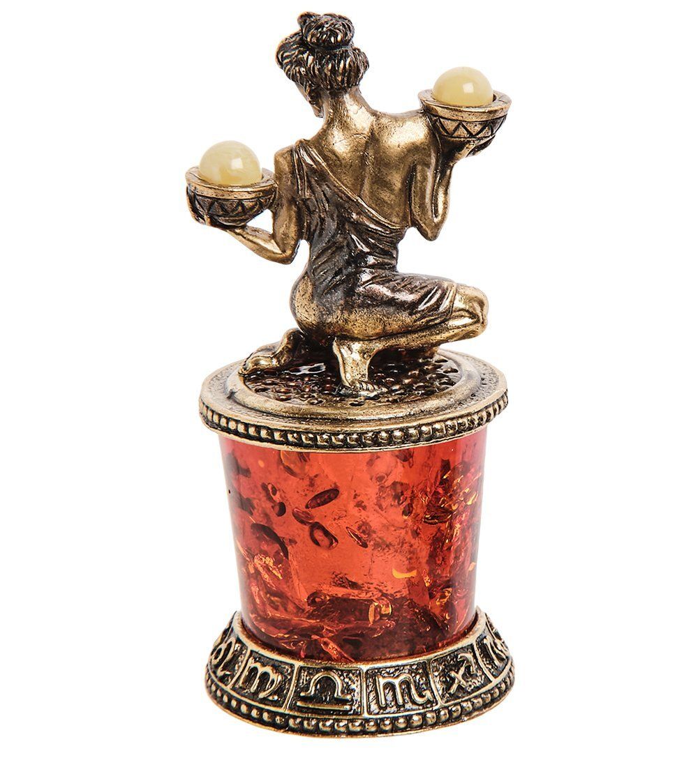 AM-2776 Фигурка «Знак зодиака-Весы» (латунь, янтарь)