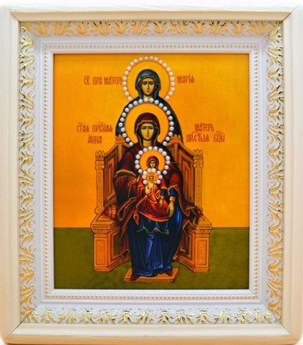 Богородица со сродницами. Икона ручной работы.