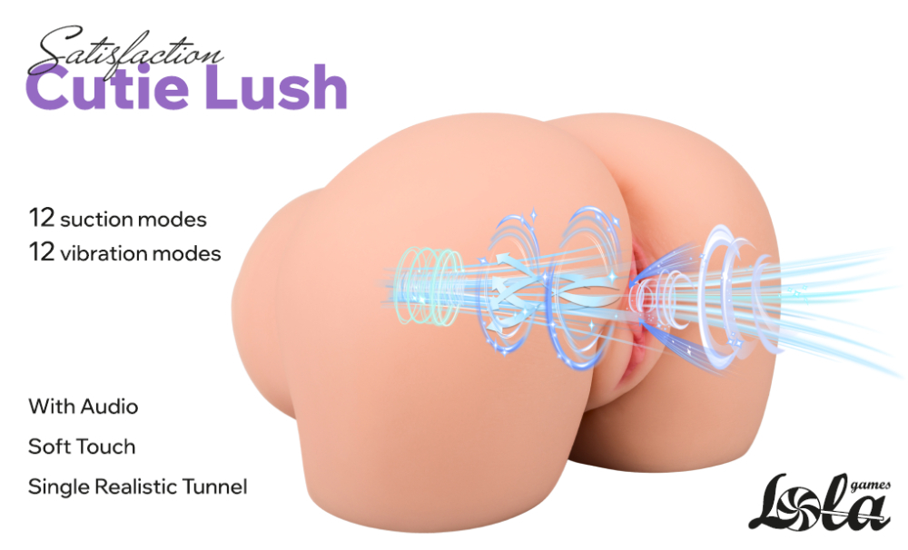 Мастурбатор Cutie Lush с вибрацией и всасыванием