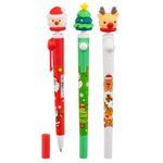 Ручка шариковая, Basir, синие чернила, гироскоп, серия "Новогодние", 36 шт