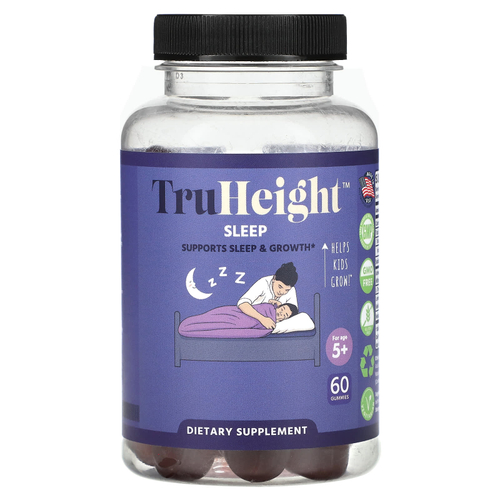 TruHeight, Жевательные таблетки для сна, для людей старше 5 лет, 60 жевательных таблеток