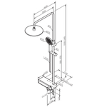 Душевая система со смесителем-полкой AM.PM X-Joy F0785A700 Хром