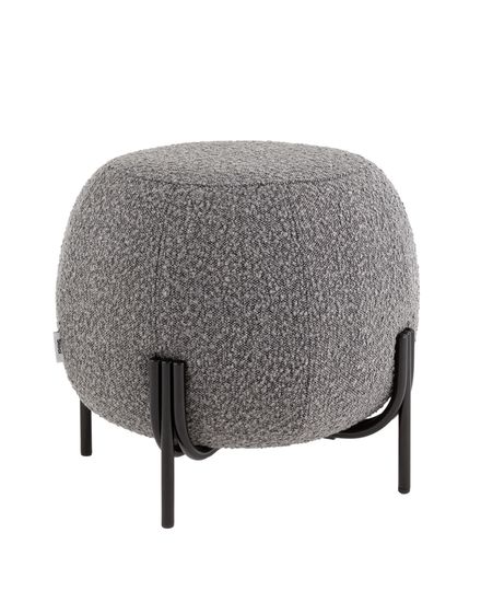 Пуф Флик new ткань букле тёмно-серый
