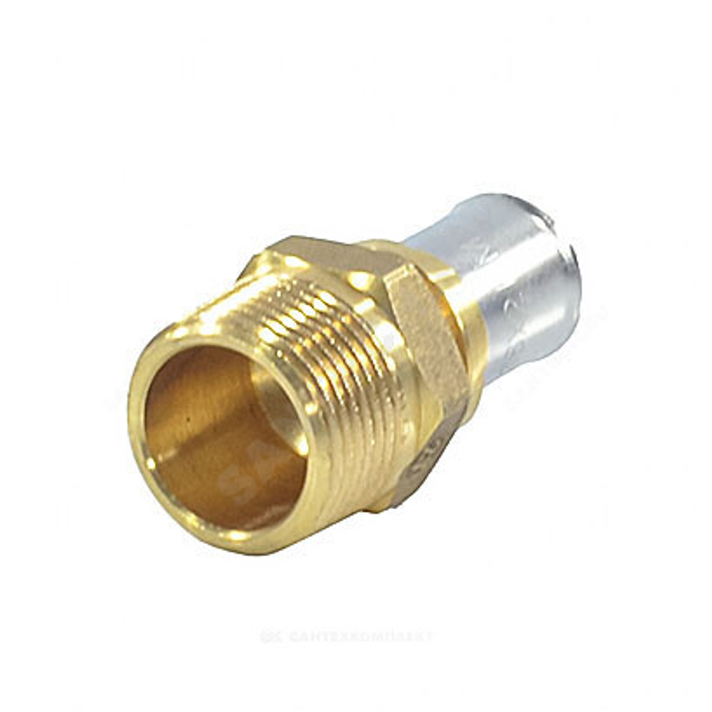 Муфта для МП/PE-X труб латунь пресс Дн 26х3/4" НР RM107 Giacomini RM107Y049