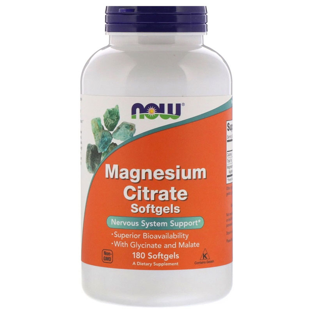NOW Magnesium Citrate (180 капс.)