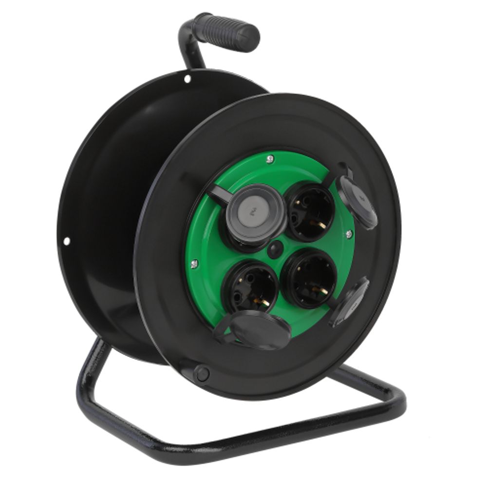 Катушка пластиковая ЭРА RP-4e-IP44 для подключения провода 4 розетки c заземлением с защитными крышками