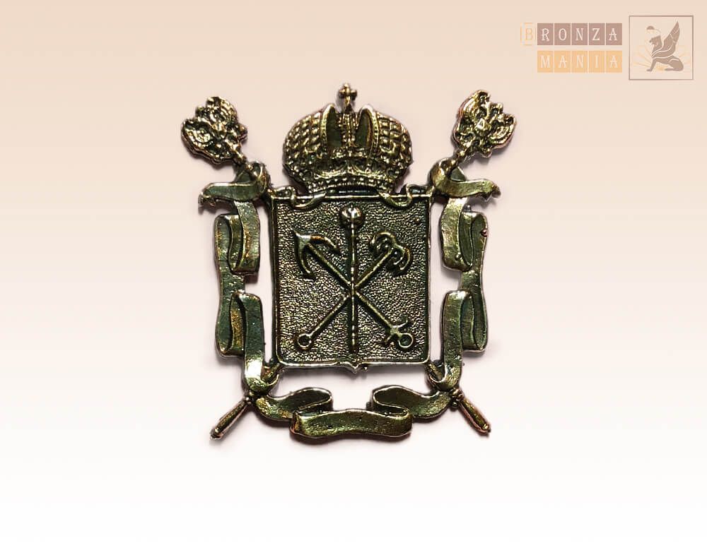 магнит Герб Санкт-Петербурга 3х3 см