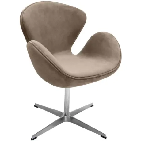 Кресло Bradex Home SWAN STYLE CHAIR, бежевый, искусственная замша